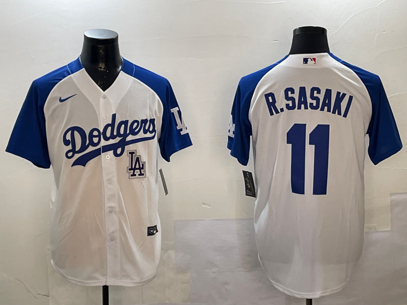 Men Los Angeles Dodgers #11 R Sasaki white 2025 MLB nike jersey style 14->los angeles dodgers->MLB Jersey